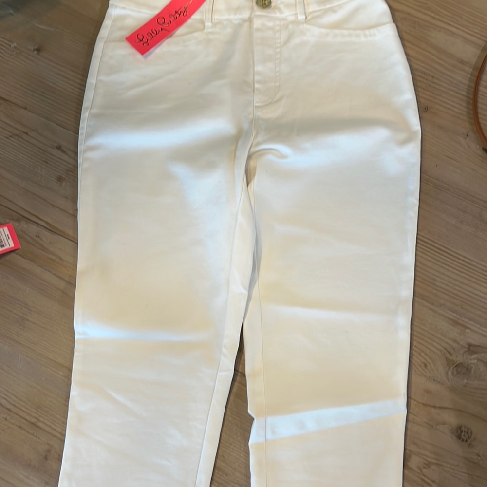 Lily pulitzer Kelly stretch pant white size 2